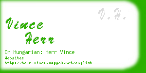 vince herr business card